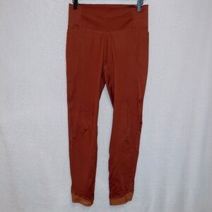 All in Motion Rustic Orange High Waisted Side Pockets Ankle Length Leggings